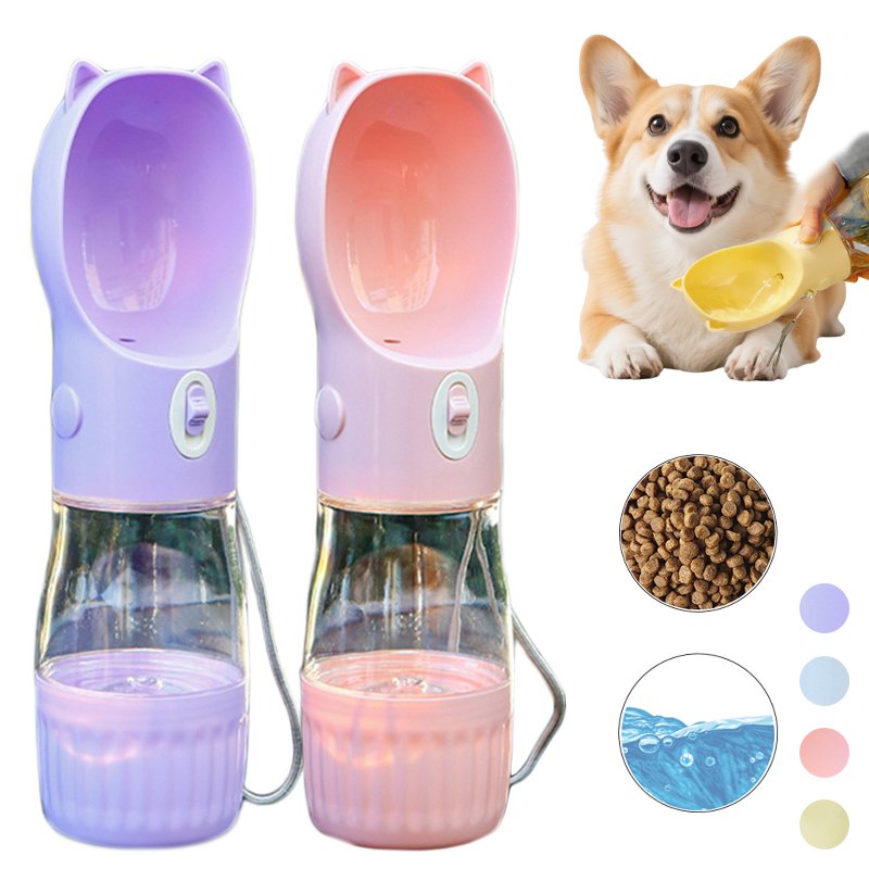 2-In-1 Portable Dog Water Bottle With Food Container
