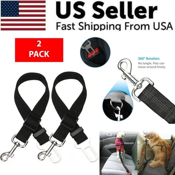 Adjustable Car Safety Seatbelt Tether 2-Pack