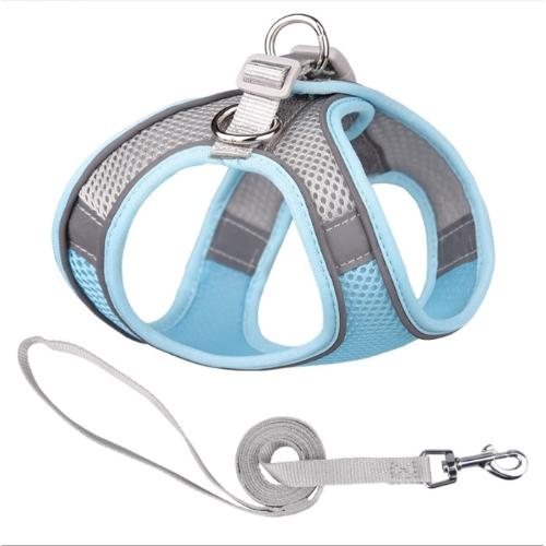 Breathable Mesh Pet Harness With Leash
