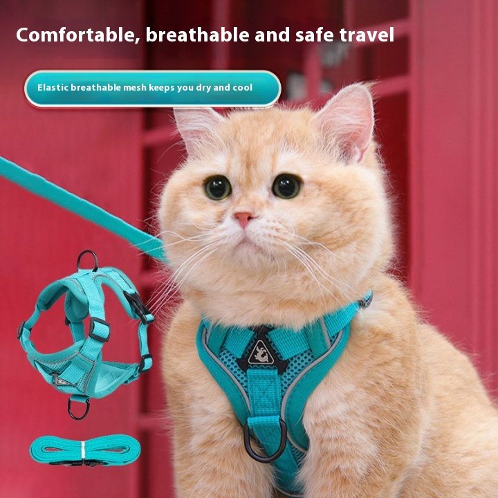 Breathable Reflective Cat Vest Harness And Leash