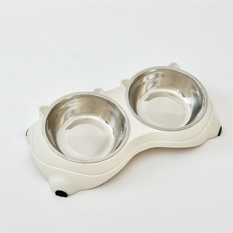 Double Stainless Steel Pet Feeding Bowls With Stand