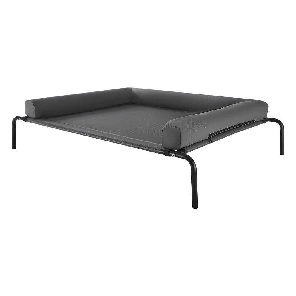 Elevated Raised Dog Cot with Bolster Pillow