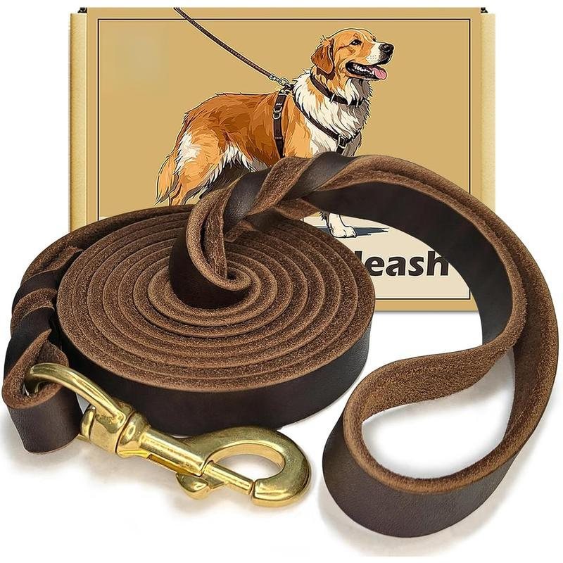 Heavy-Duty Leather Dog Walking Leash