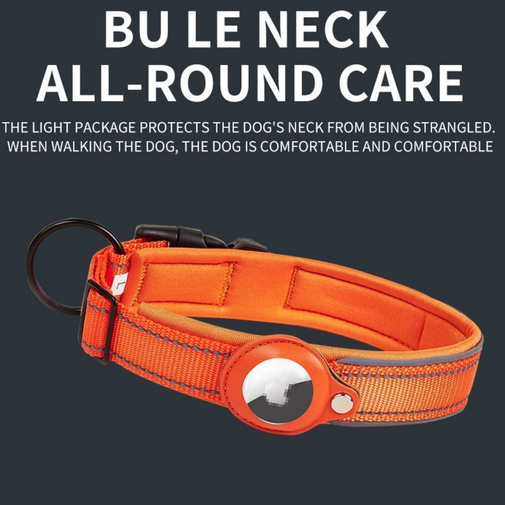 Padded Reflective Collar With Tracker Holder