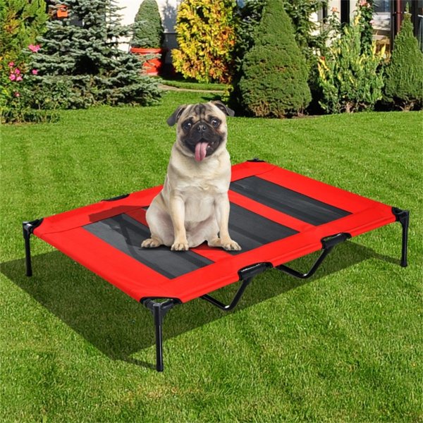 Portable Elevated Dog Cot with Breathable Mesh