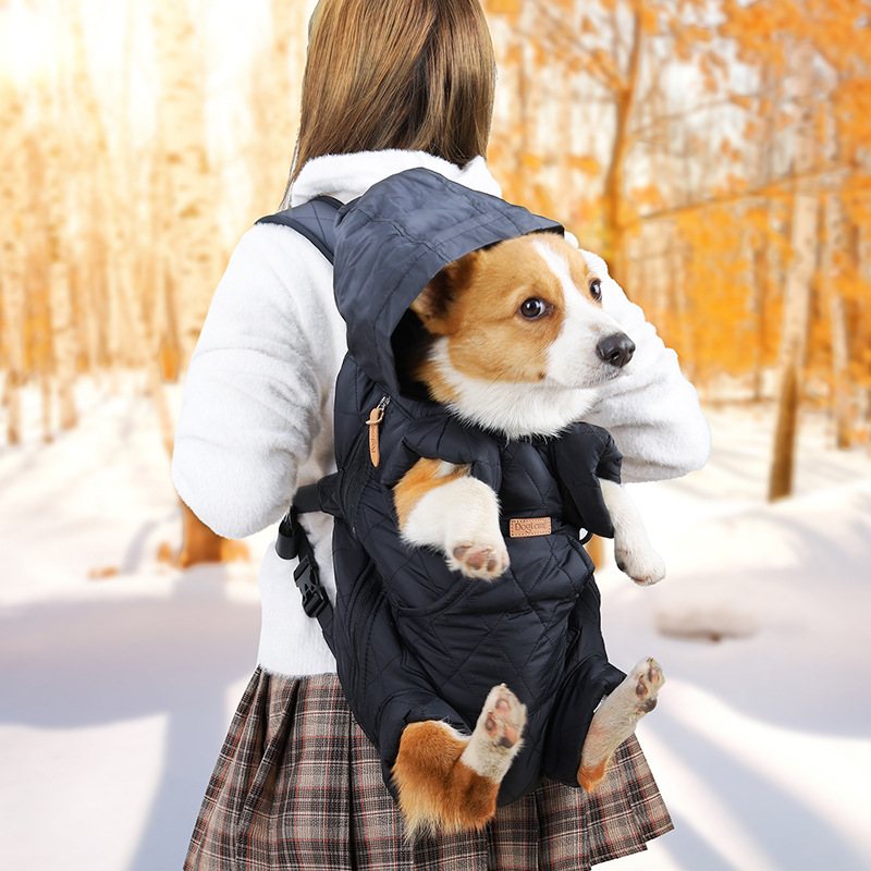 Quilted Front-Carry Dog Backpack