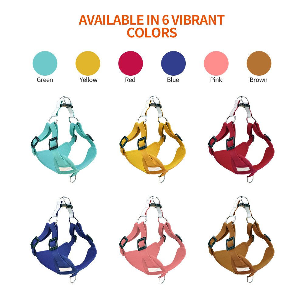 Reflective Step-In Vest Harness In Six Colors