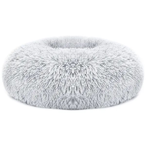 Round Plush Calming Donut Pet Bed