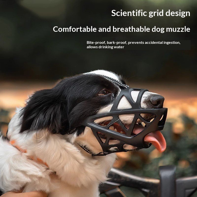 Silicone Grid Basket Dog Muzzle
