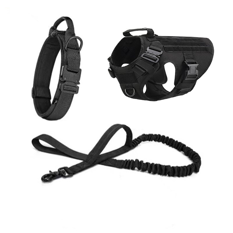 Tactical Dog Harness Collar And Leash Set