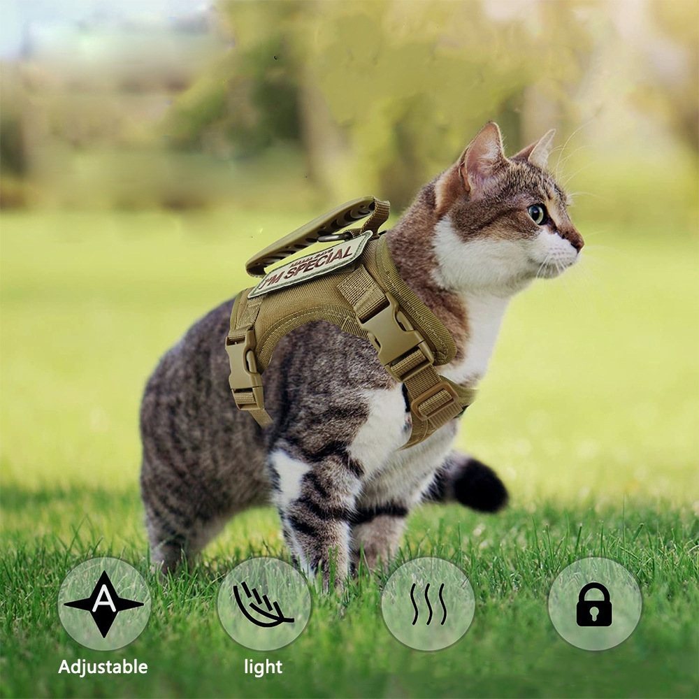 Tactical Vest Harness For Cats