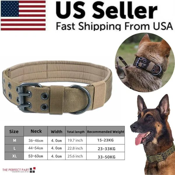Wide Tactical Heavy-Duty Dog Collar